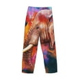 thumbnail image 4 of Kdxio Oil Paintings of Elephants Print Men's Sleep Pajama Pant Lounge Pants with Pockets, 4 of 8