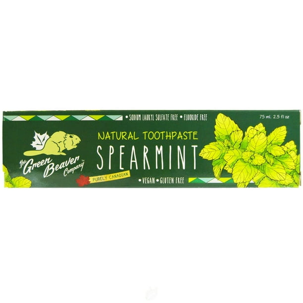 (2 Pack) The Green Beaver Toothpaste Spearmint 2.5oz