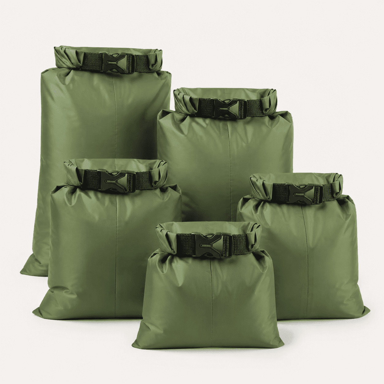 5 Pack Waterproof Dry Sacks, Lightweight Outdoor Dry Bags Ultimate Dry Bags for Kayaking Rafting Boating Camping (1.5L, 2.5L, 3.5L, 4.5L, 6L)