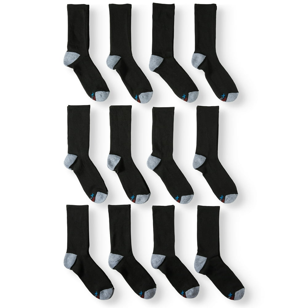 Hanes Men's XTemp Active Cool Lightweight Crew Socks, 12 pack