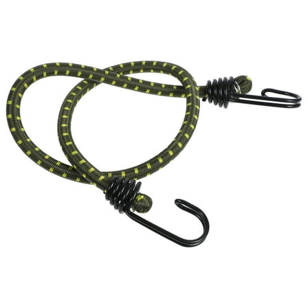 WHAMVOX Dark Green Bungee Strap with Hooks for Securing Elastic Tie Down Cord 6.5ft