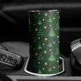 thumbnail image 3 of 20oz Green Christmas Tree and Star Pattern Skinny Tumblers Stainless Steel Tumbler with Lid and Straw,Vacuum Insulated Double Wall Travel Tumbler Cups with Cleaning Brush for Coffee,Tea, 3 of 6