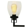 thumbnail image 3 of Yosemite Home Decor Jordan 3-Light Metal/Glass Vanity Light in Clear/Matte Black, 3 of 5
