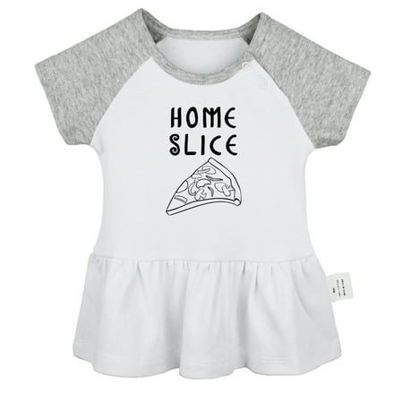 

Homeslice Pizza Funny Dresses For Baby Newborn Babies Skirts Infant Princess Dress 0-24M Kids Graphic Clothes (Gray Raglan Dresses 18-24 Months)