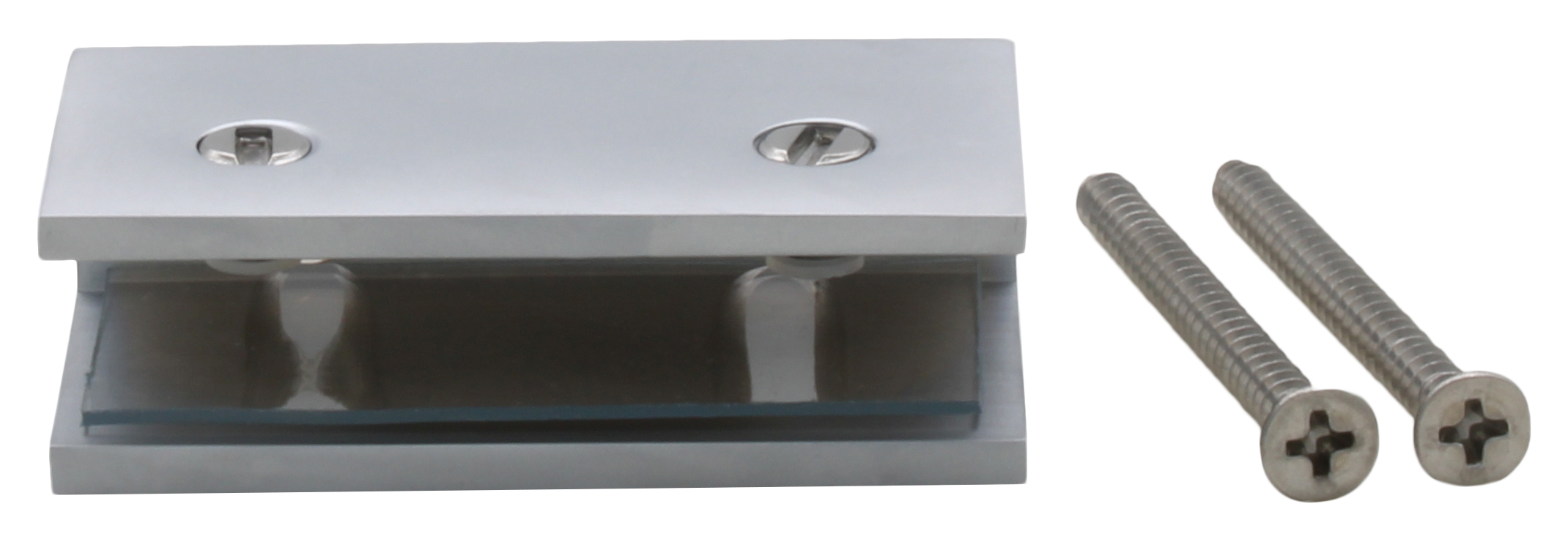 CRL NDC4SC Satin Chrome NoDrill Fixed Panel Glass Clamp