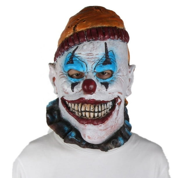 Máscara de cosplay para Halloween, terror, divertido payaso fumador Frankenste