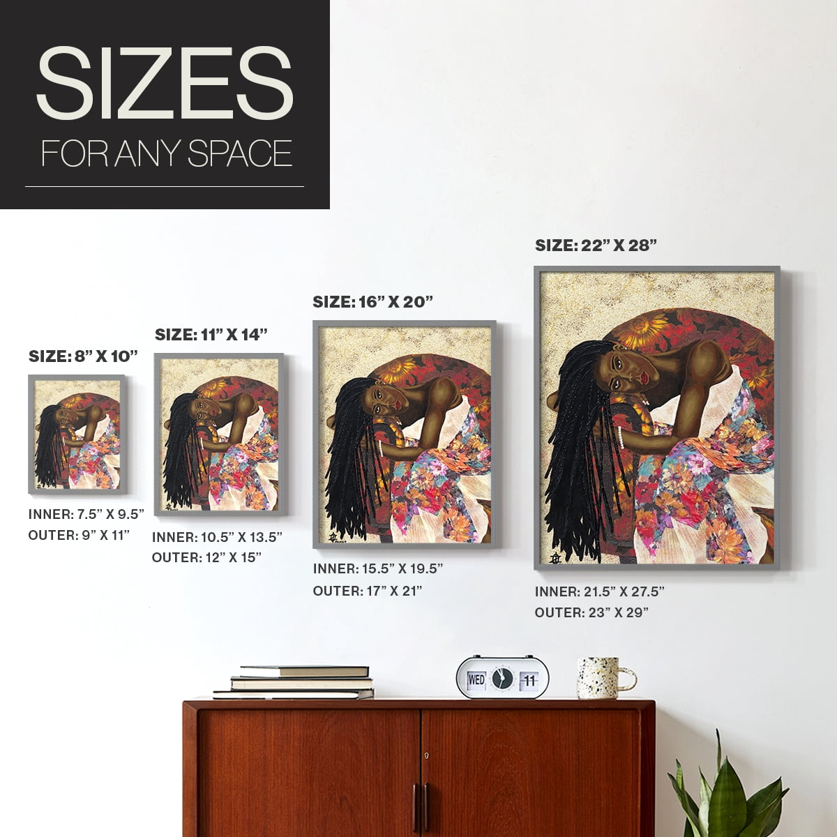 Woman Strong III Framed Print - Solid Wood in Single Picture Frame Solid Wood 2 Framed Print