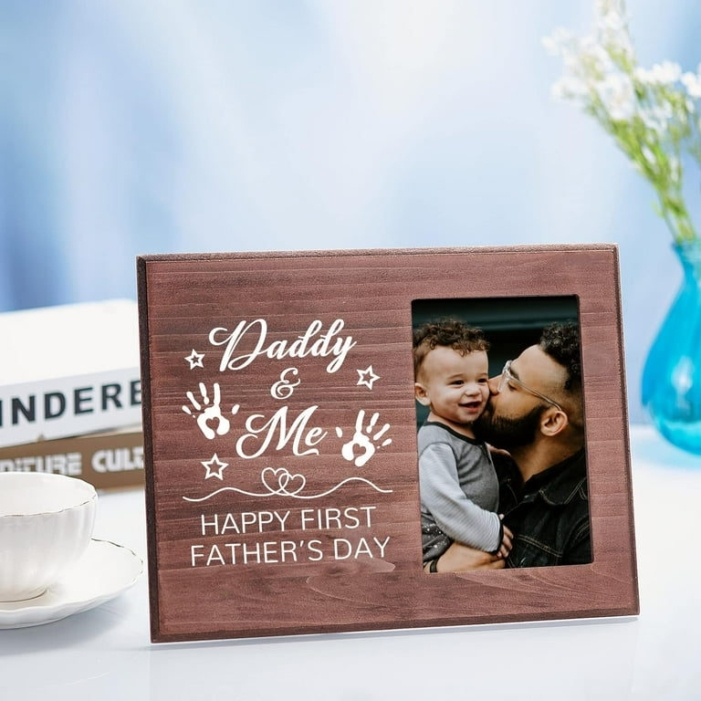 Happy First Father's Day Picture Frame 4x6inch Daddy Me Picture