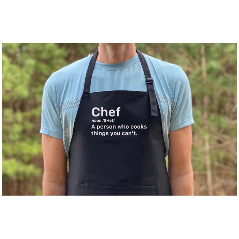 Qweryboo Funny Dad Grilling Aprons for Men, BBQ Grill King Chef Apron, Kitchen Cooking Apron for Gifts(Grill 1)