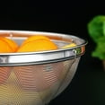 thumbnail image 6 of RotHome 18/8 Stainless Steel Fine Mesh Colander Strainer Set for Kitchen, Versatile Metal Strainer for Washing Rice, Rinsing Fruit, Draining Pasta, 1 Pack, 6 of 8