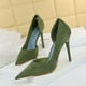 thumbnail image 3 of Zapatos de tacón alto sexys de moda para mujer, zapatos de tacón alto para boda, zapatos de tacón alto para mujer con boca poco profunda y puntiaguda, zapatos de tacón de tela para novias individuales, 3 of 5