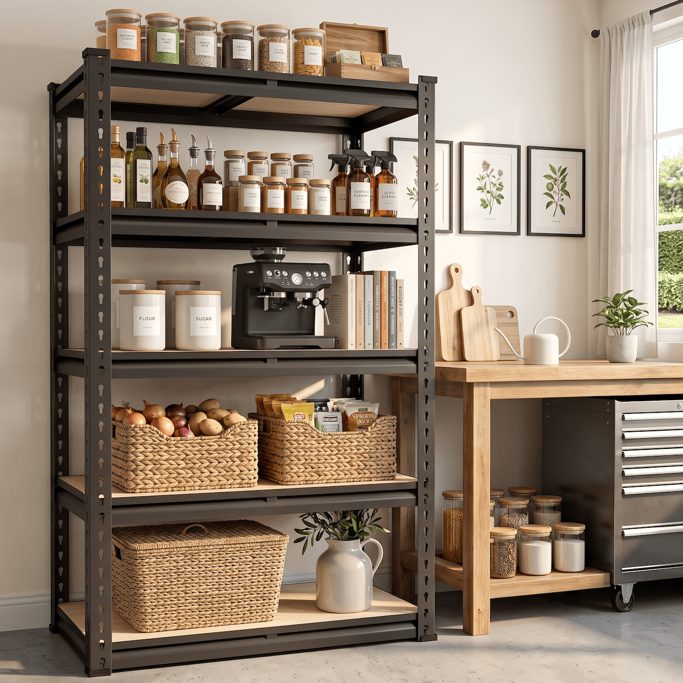 UBERLYFE Heavy Duty Metal Storage Shelving Unit for Garage, 72" H x 36" W x 16" D, 2000LBs 5 Tier Adjustable Metal Storage Rack for Warehouse Pantry Closet