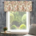 thumbnail image 4 of Pink Rose Fall Farmhouse Short Window Curtain Valances, Thanksgiving Vintage Pastoral Floral Rod Pocket Kitchen Valances for Living Room Bedroom Bathroom Cafe 54" x 18", 4 of 8