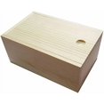 thumbnail image 3 of Wooden Unfinished Storage Box with Slide Top$$Art & Craft, 3 of 5