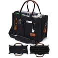 thumbnail image 1 of Bolso tote de lona Fioretto para mujer, correa desmontable, negro, 1 of 6
