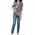 thumbnail image 4 of Fashion Womens Blouse Casual Plaid Blend Long-Sleeved with Button Lapel Shirt, 4 of 7
