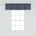 thumbnail image 2 of Ambesonne Geometric Window Valance, Vintage Japanese, 54" X 12", Dark Blue Cream, 2 of 3