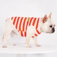thumbnail image 5 of Camisa de verano de rayas finas para perros, adecuada para perros y gatos medianos y grandes, ropa ligera para mascotas, ropa suave, 5 of 5