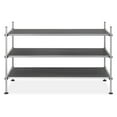 thumbnail image 2 of Whitmor 3-Tier Epoxy Iron Shoe Rack, Space-Saving Stackable Storage Shelves, 9-Pair Capacity, Silver, 2 of 5