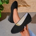 thumbnail image 6 of XUNKUSGA Shoes for Women Classic Soild Color Wedges Heels Slip On Shoes Women Lightweight Comfortable Closed Round Toe Womens Dress Shoes for Work,Black,5.5, 6 of 9
