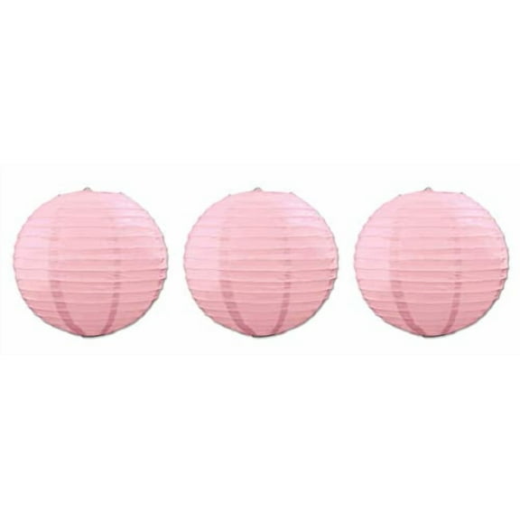 Beistle 9 1/2" Paper Lantern Pink 6/Pack 54570-P