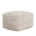 thumbnail image 4 of Modern Joya 22" Square Pouf Ottoman Gray and Mauve, 4 of 7