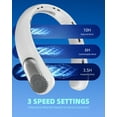 thumbnail image 4 of Jkjoy Portable Neck Fan with LED Display,Headphone Wearable Personal Fan, Hands Free Rechargeable 5200Mah Battery, 4 of 7