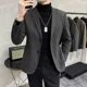 thumbnail image 2 of Chaqueta de un solo pecho para hombre, trajes y blazers de tweed chinos para hombre, abrigos, ropa de primavera, ropa original de alta calidad, nueva, 2 of 5