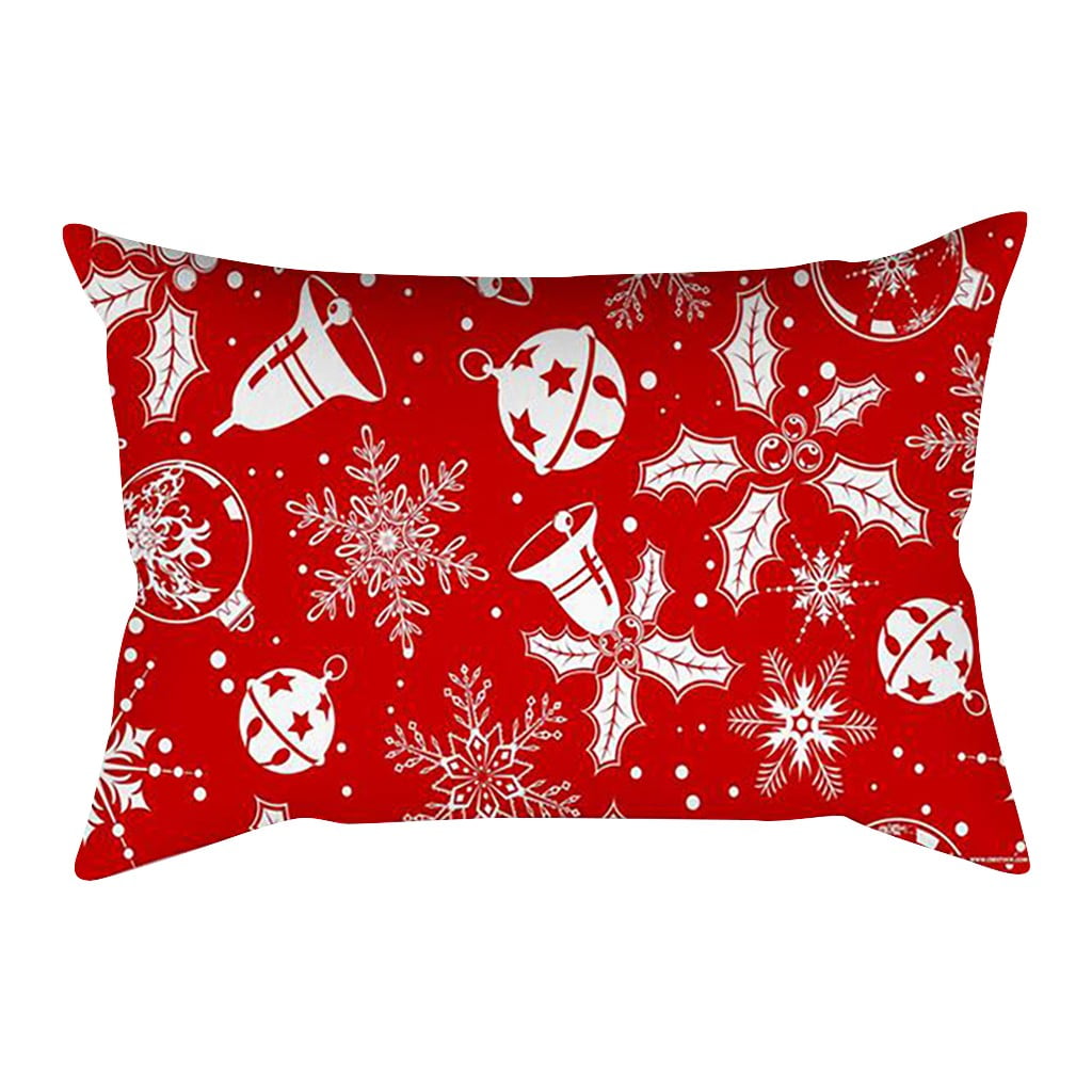 cotton pillow case linen cushion cover merry christmas home decoration