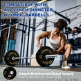 thumbnail image 4 of BalanceFrom Olympic Bumper Plate Weight Plate with Steel Hub, Black, 15 lbs Single, 4 of 9