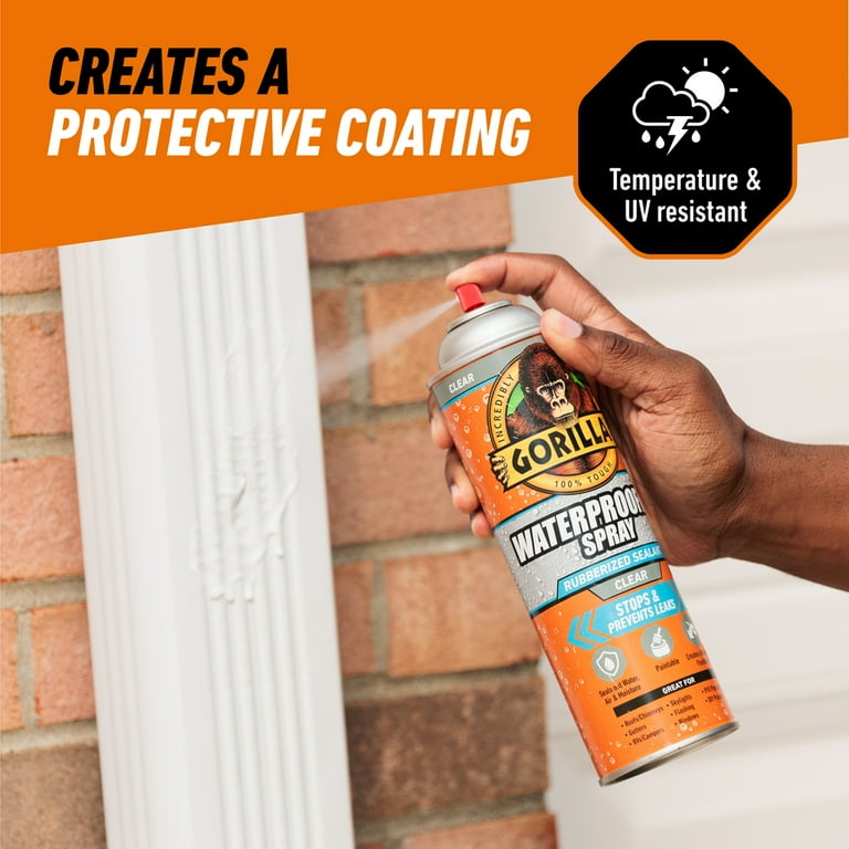 pack) Gorilla Waterproof Patch Seal Rubberized Sealant Spray - Main Image