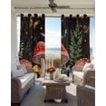 thumbnail image 4 of Red Mushroom Blackout Curtains 96 Inch Length Plant Stars Butterfly Pastoral Thermal Insulated Window Curtain Window Drapes 2 Panels for Bedroom Living Room 52"Wx96"L, 4 of 9