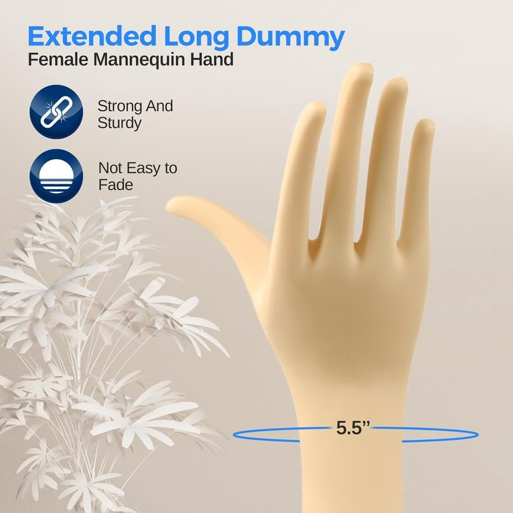 Jewelry Hand Display Holder - White Mannequin Hand Organizer For Rings, Bracelets, Watches, Necklaces - View #8