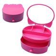 thumbnail image 1 of Girl Jewelry Box Lovely Cat 2-Layer Jewelry Case Jewelry Container with Mirror, 1 of 10
