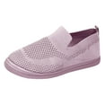 thumbnail image 2 of Miluxas Women's Flats Slip On Go Walk Shoes for Women Comfortable Walking Sneakers Knit Low Wedge Dressy Ballet Shoes Pink 8(39), 2 of 4