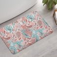 thumbnail image 2 of Pink Paisley and Floral Pattern Bathroom Rugs Mat,Non Slip Microfiber Bathroom Rug,Rubber Backing,Soft Bathroom Mats for Bathroom Floor,Tub and Shower,17x27in(43x68cm), 2 of 5