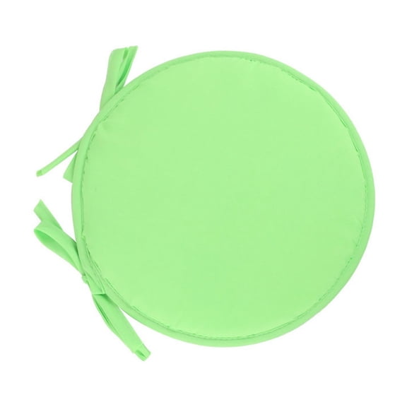 Round Seat Cushion, Thick Home Sponge Cushion With Ties, For Dining Chairs, Office Chairs, Car Seats, Indoor Seating - Light Green, 15 Inch Diameter