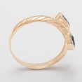thumbnail image 3 of LBG British Made 18k Rose Gold Natural Blue Topaz Womens Band Ring - 33 size options - 5 - 33 size options - Sizes 4 to 12 Available, 3 of 6