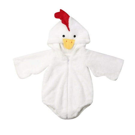 XIAXAIXU Cute Newborn Infant Baby Girls Boys Fuzzy Chick Rompers Jumpsuit Outfits Costume Cosplay