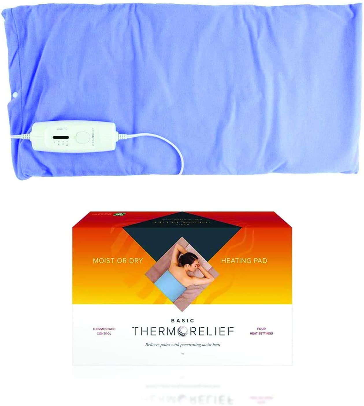 Electric Moist Heating Pad for Back Pain by ThermoRelief 24" x 12