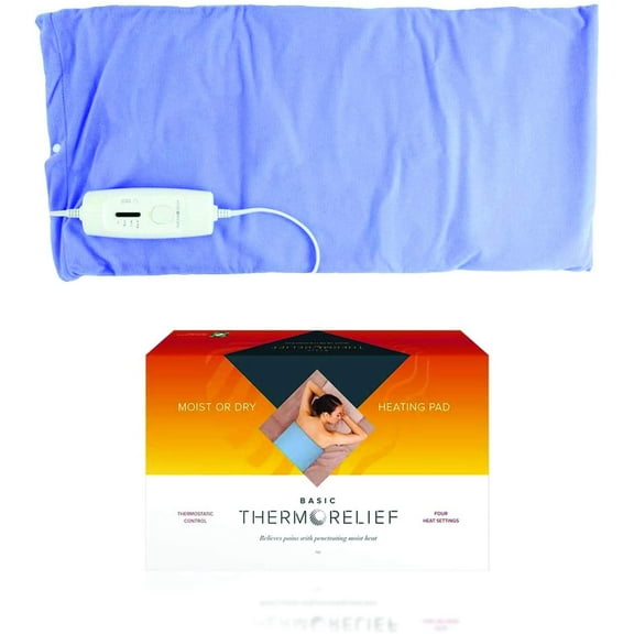 Electric Moist Heating Pad for Back Pain by ThermoRelief - 24" x 12" (Large)