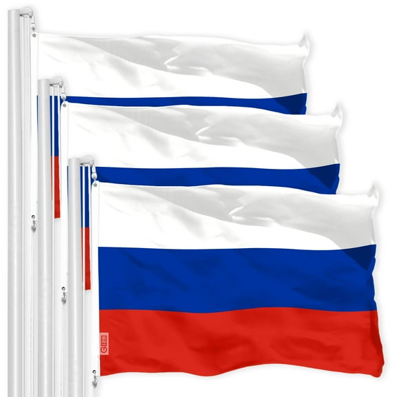 Russia Russian Flag 3x5FT 3-Pack 150D Printed Polyester By G128