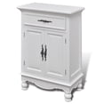 thumbnail image 2 of vidaXL White Wooden Cabinet 2 Doors 1 Drawer, 2 of 10