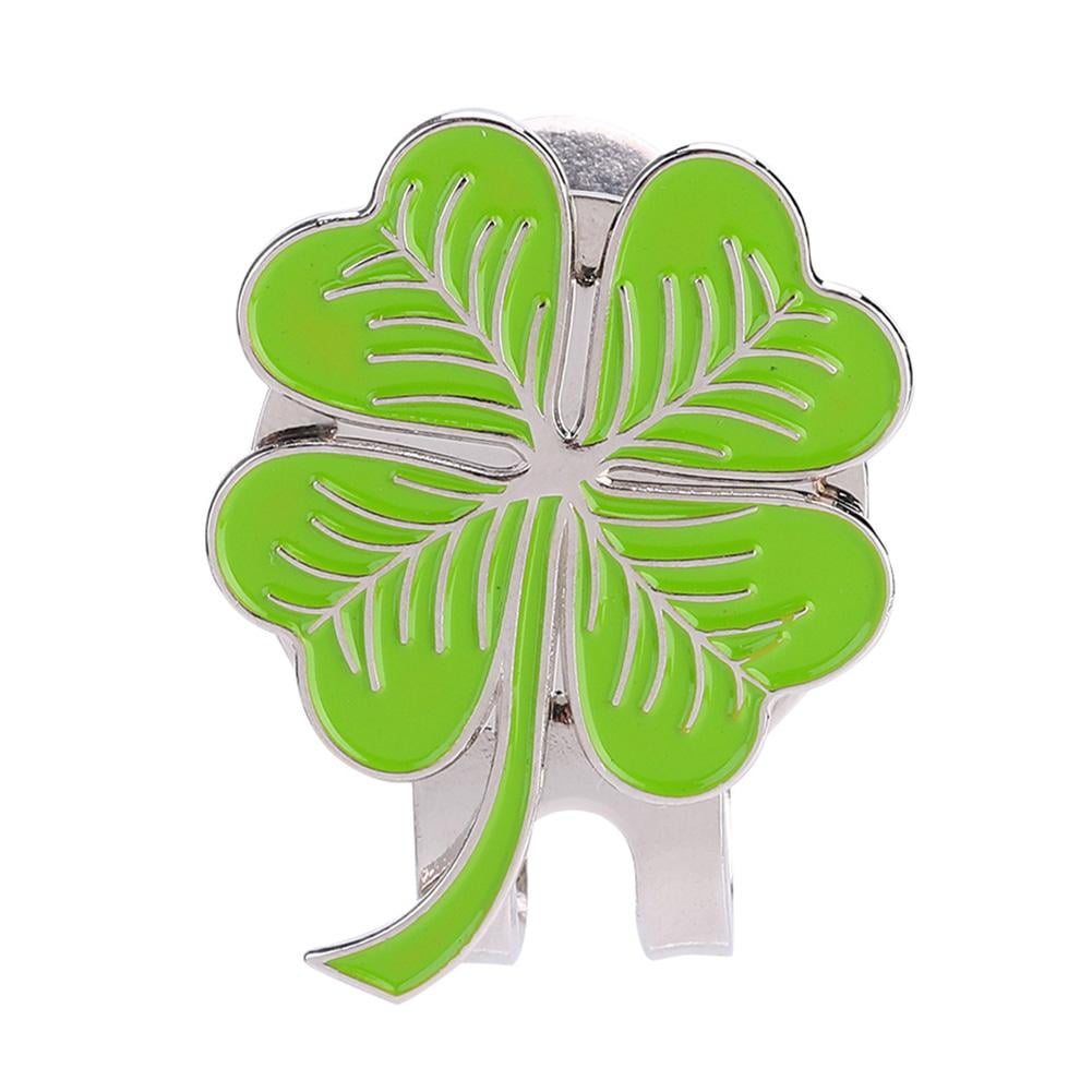 Greensen Magnetic Hat Clip, Golf Ball Marker,Magnetic Golf Cap Clip Clover Hat Clamp Metal Ball Marker Outdoor Sports Accessory