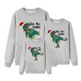 thumbnail image 4 of Christmas Dinosaur Print Family Matching Long Sleeve Lightweight Sweatshirt For Mom, 4 of 5