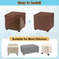 thumbnail image 4 of Stretch Ottoman Cover Rectangular Fit Length 33"-40", Medium, Light Curry, 4 of 6