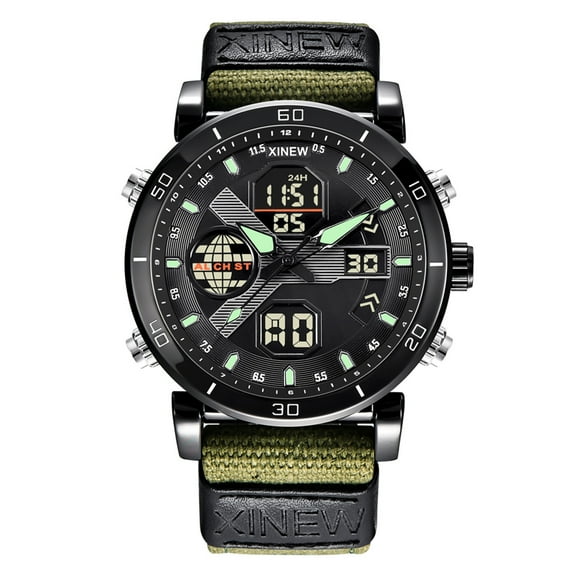 PPgejGEK Watches for Men Men Fashion Sports Watch Quartz Digital LED Casual Watches Holiday