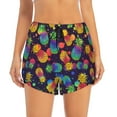 thumbnail image 2 of Picia Colorful Pineapples1 Pattern Women's 2 in 1 Athletic Running Shorts High Waisted Workout Casual Gym Sweat Shorts with Comfy Liner Zipper Pockets-X-Large, 2 of 9