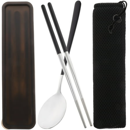 OFFIGAM Chopsticks Reusable with Case Plastic for Family Banquet Camping 1 Set