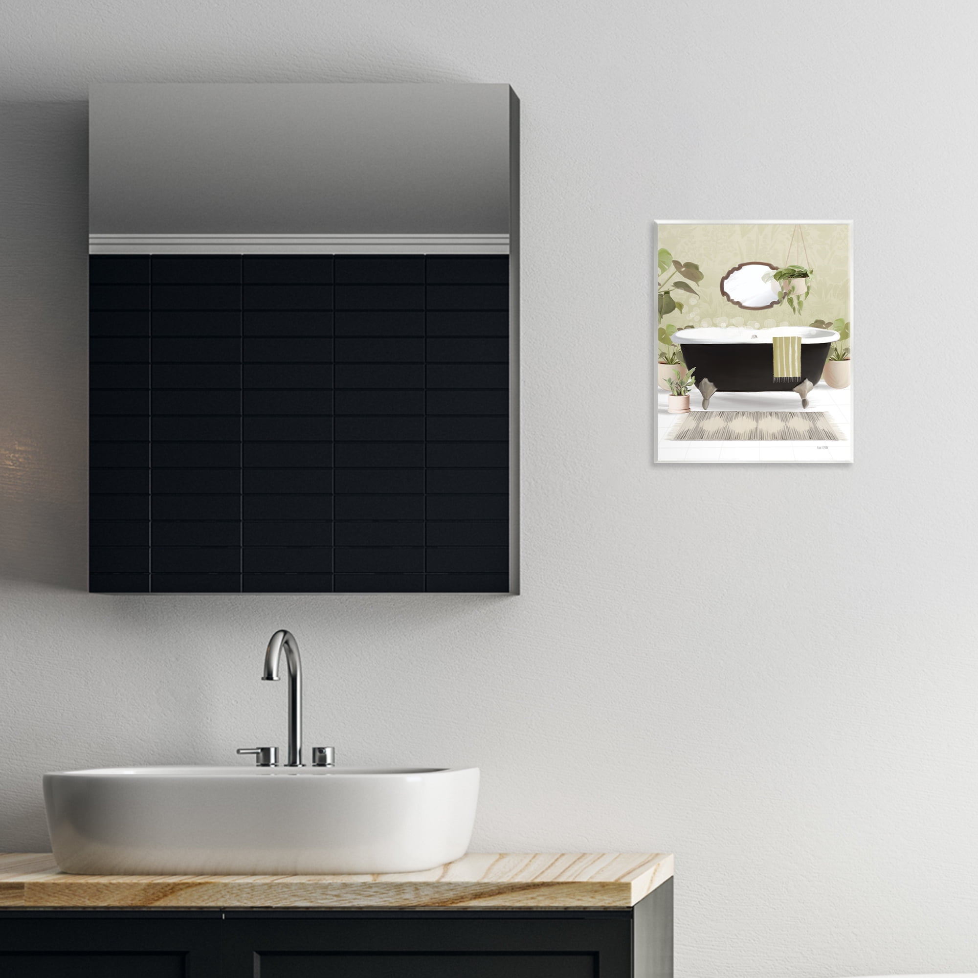Stupell Industries Relaxing Bathroom Tub Bath & Laundry Painting Unframed Art Print Wall Art, 11 x 14